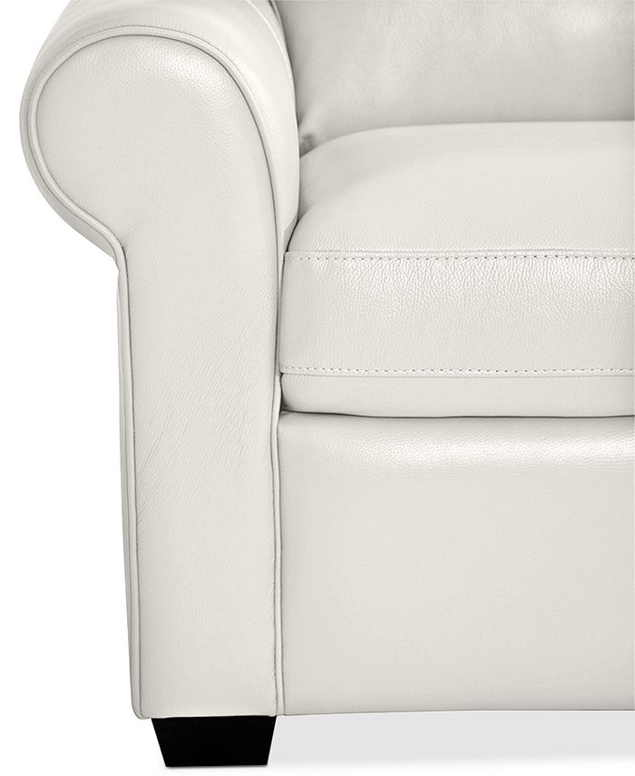 Furniture Orid 84" Leather Roll Arm Sofa, Created for Macy's Macy's
