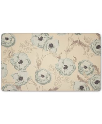 Laura Ashley - Poppy Meadow Primrose Anti-Fatigue Gelness Duck Egg 20" x 32" Kitchen Mat