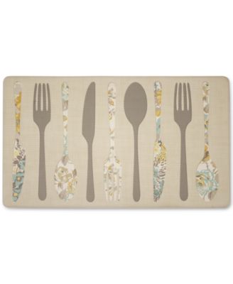 Laura Ashley - Francesca Anti-Fatigue Gelness Teal 20" x 32" Kitchen Mat