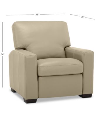 Ennia 36" Leather Pushback Recliner