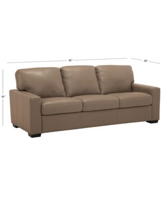 Ennia 82" Leather Sofa, Created for Macy's