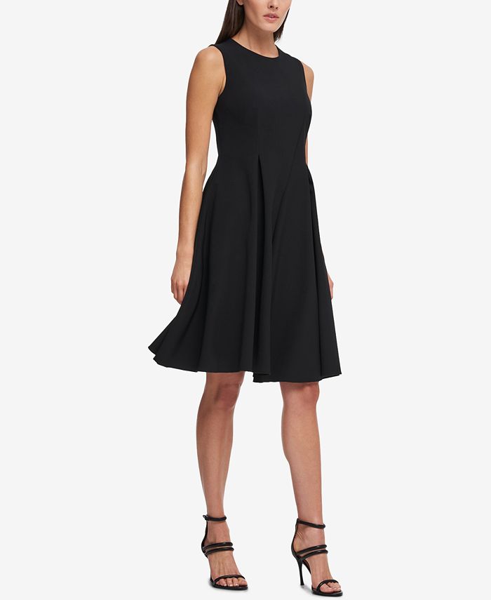 DKNY Sleeveless Pleated Fit & Flare Dress, Created for Macy's Macy's
