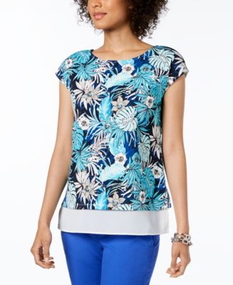 Tommy Hilfiger Aloha Layered-Look Top, Created for Macy's - Macy's