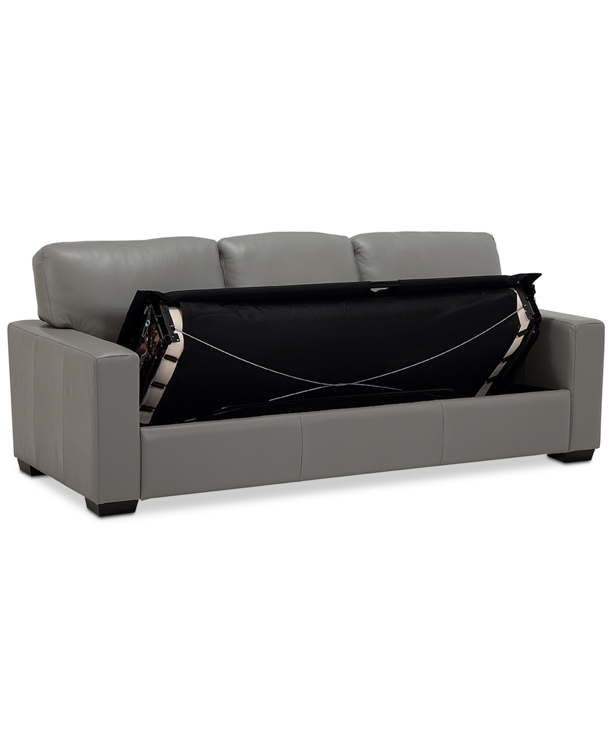 Ennia 82" Leather Queen Sleeper Sofa, Created for Macy's
