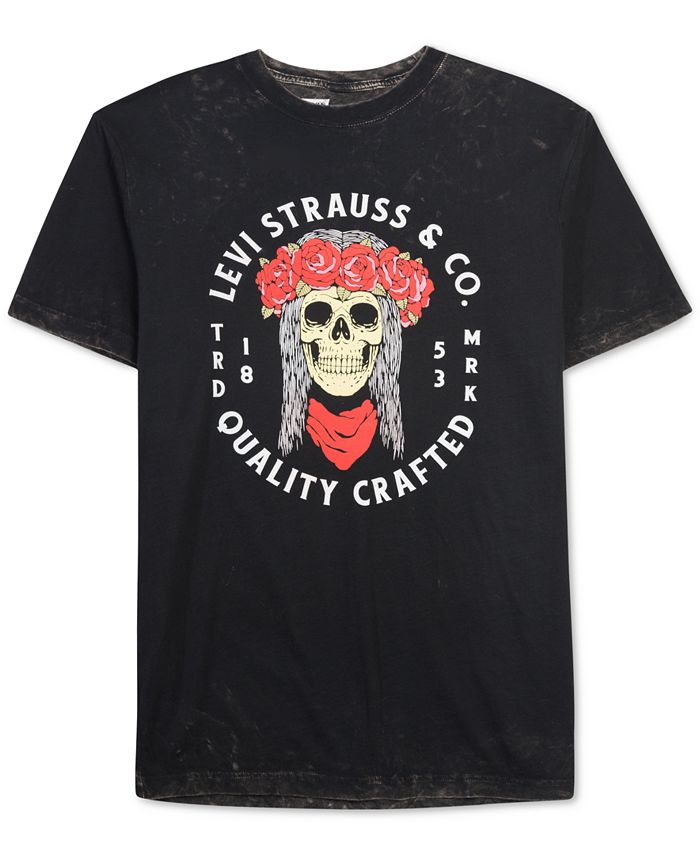 Levi's Men's Flower Crown Skull Graphic T-Shirt - Macy's