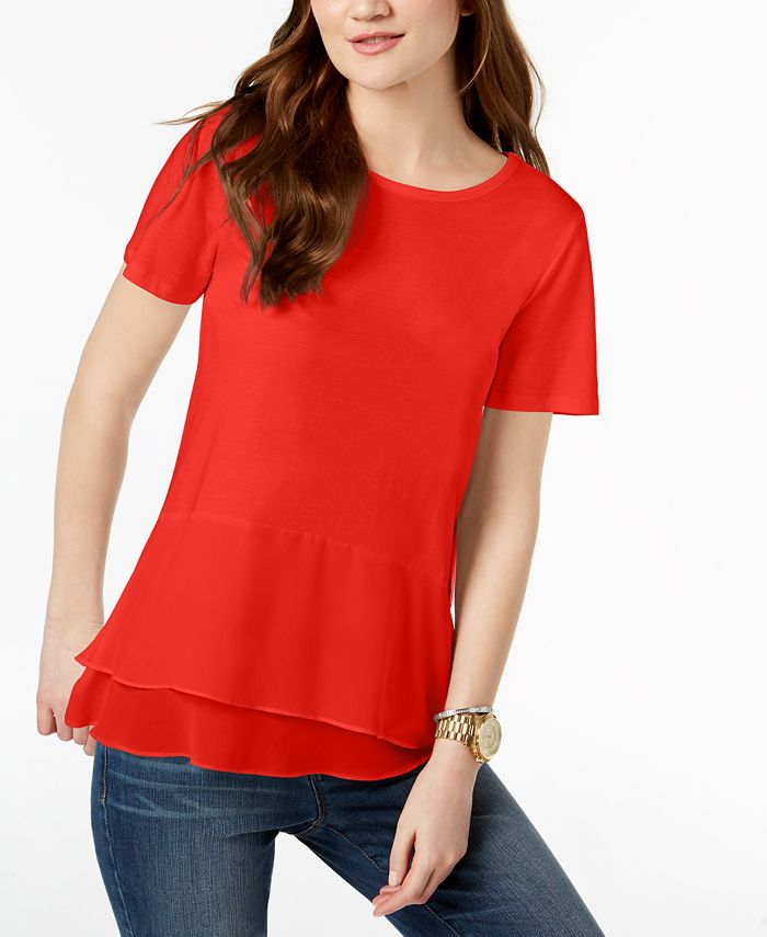 Michael kors peplum top store