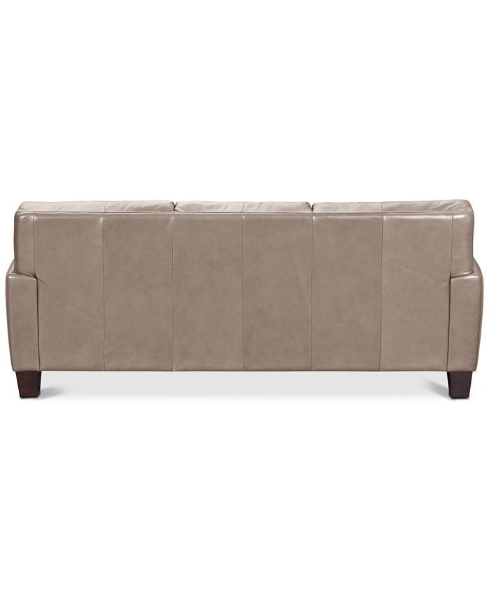 Furniture CLOSEOUT! Kaleb 84" Tufted Leather Sofa, Created for Macy's