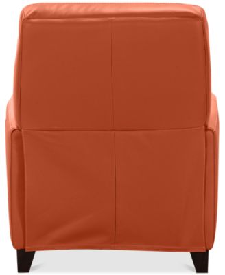 Myia Tufted Back Leather Pushback Recliner