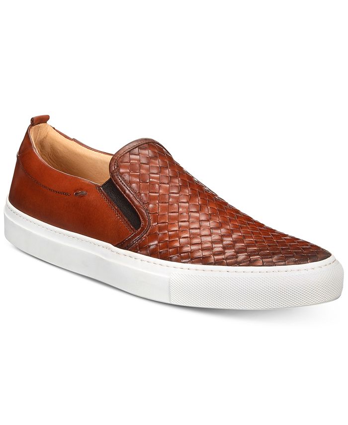Kenneth Cole New York Men's Grifyn Weave Leather Slip-Ons & Reviews ...