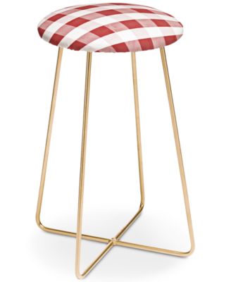 Deny Designs - Monika Strigel Farmhouse Shabby Gingham Counter Stool