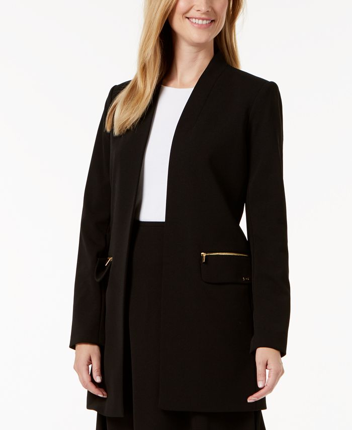 Calvin klein open front long jacket sales