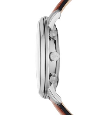 Men's Neutra Chronograph Brown Leather Strap Watch 44mm