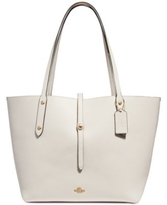 COACH Market Tote in Polished Pebble Leather - Macy's