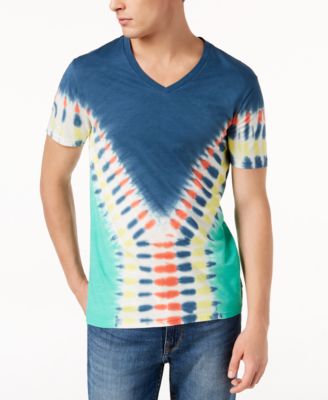 GUESS - Men's Tie-Dye V-Neck T-Shirt