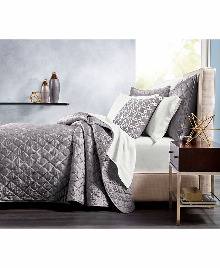 Hotel Collection CLOSEOUT! Silk Quilted Full/Queen Coverlet, Created
