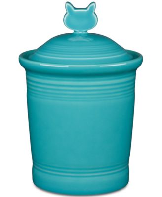 Fiesta - Turquoise Cat Treat Jar