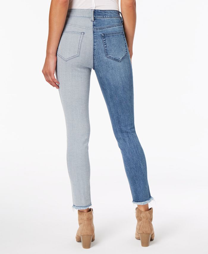 Dollhouse Juniors' Two-Tone Ankle Skinny Jeans - Macy's