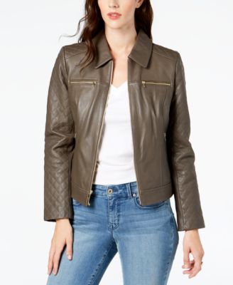 Cole Haan - Leather Moto Jacket