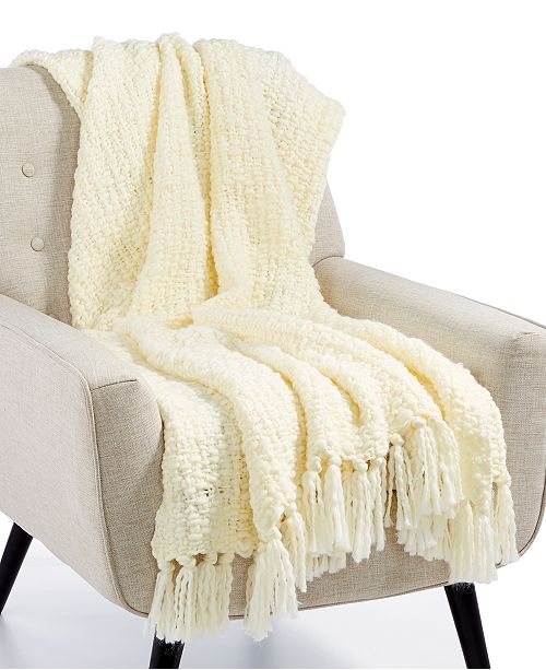 Lacourte Luxury Chunky Popcorn 50" x 60" Throw, Created for Macy's