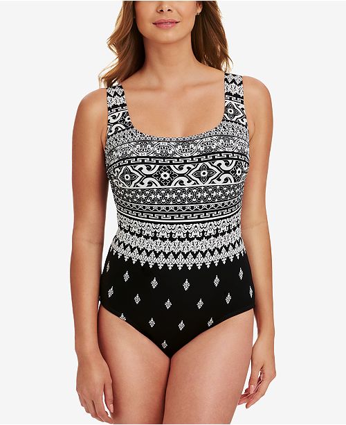 Swim Solutions Verona Tummy Control Long Torso One Piece Swimsuit