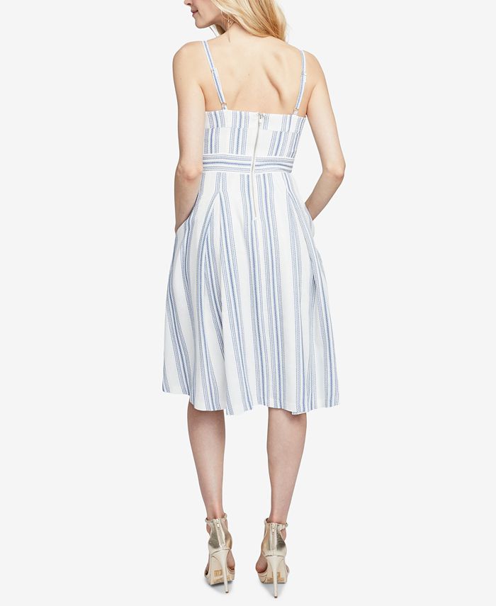 RACHEL Rachel Roy Striped Twist-Front Cutout Dress - Macy's