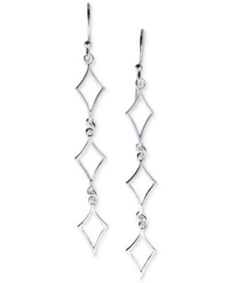 Unwritten - Openwork Link Drop Earrings in Sterling Silver