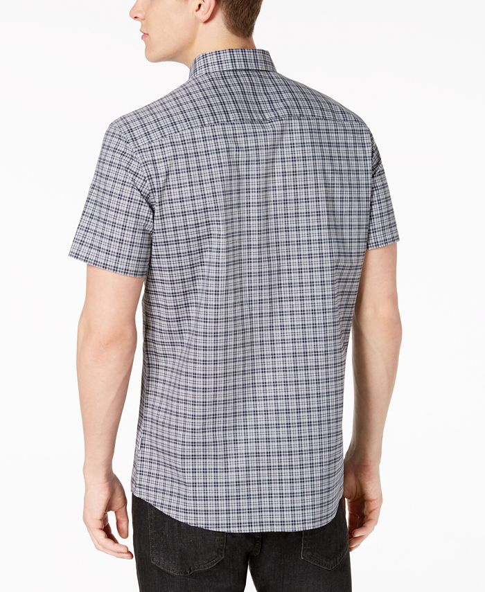 Calvin Klein Men's Plaid Contrast-Pocket Shirt - Macy's