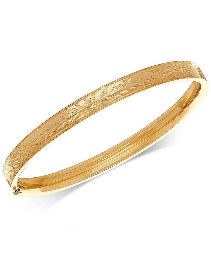 Macy's Patterned Bangle Bracelet in 10k Gold Macy's