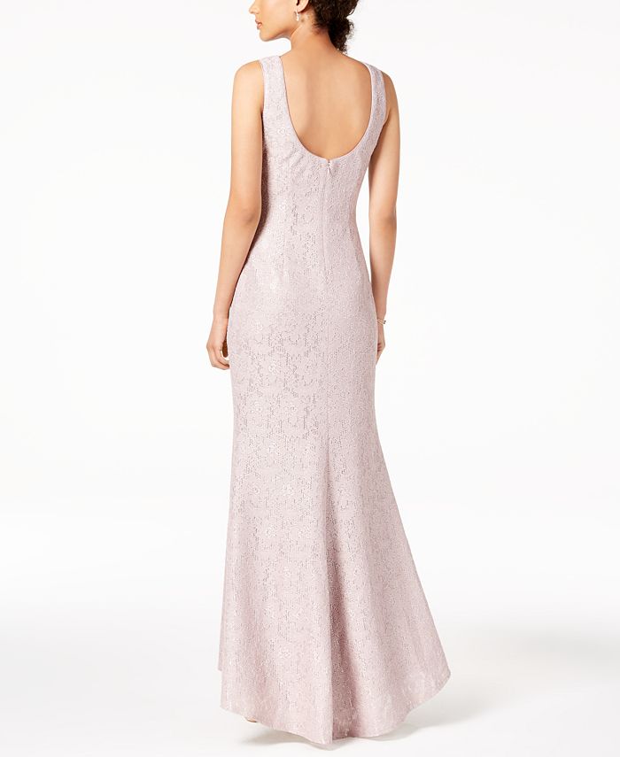 Vince Camuto Sequined Lace Scoop-Back Gown & Reviews - Dresses - Women - Macy's