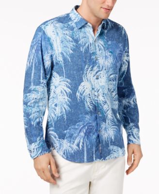Tommy Bahama - Men's Indigo Evening IslandZone Palm-Print Shirt