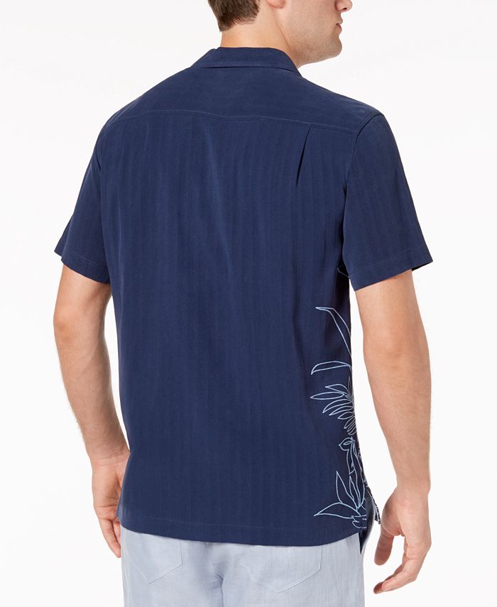 Tommy Bahama Men's Cabana Skies Silk Camp Shirt - Palm Moss