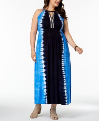 INC International Concepts - Plus Size Tie-Dyed Maxi Dress