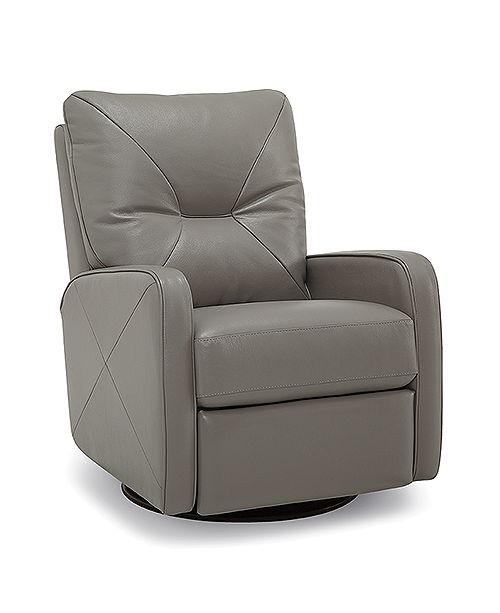 Furniture Finchley Leather Swivel Glider Pushback Rocker Recliner