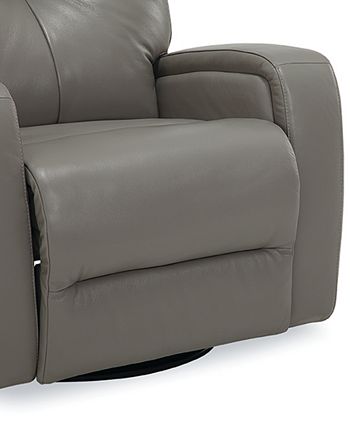 Furniture Erith Leather Power Swivel Glider Recliner Macy s