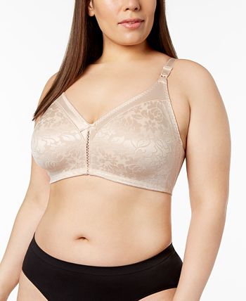 840B3 Bali 3372 Double Support Lace Spa Back Closure Wirefree Bra 34DD  Taupe