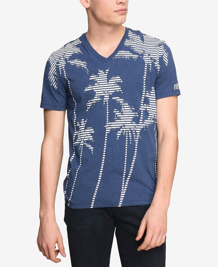 A|X Armani Exchange Men's Palm Tree T-Shirt - Macy's