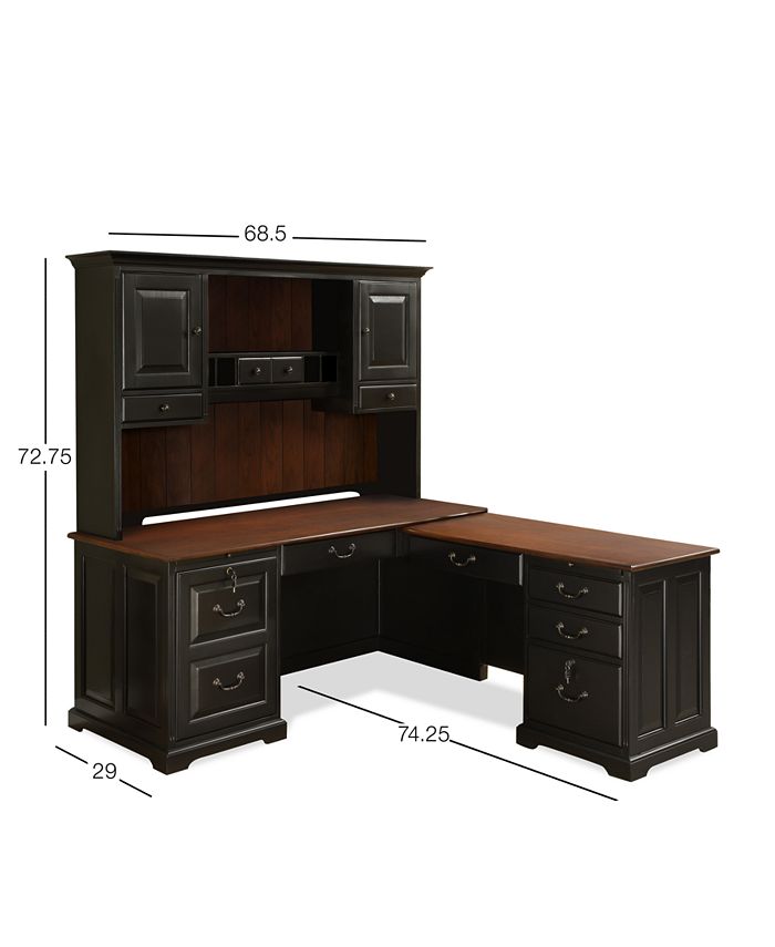 Furniture Greenwich Home Office, 2Pc. Furniture Set (Left Computer Desk & Hutch) Macy's