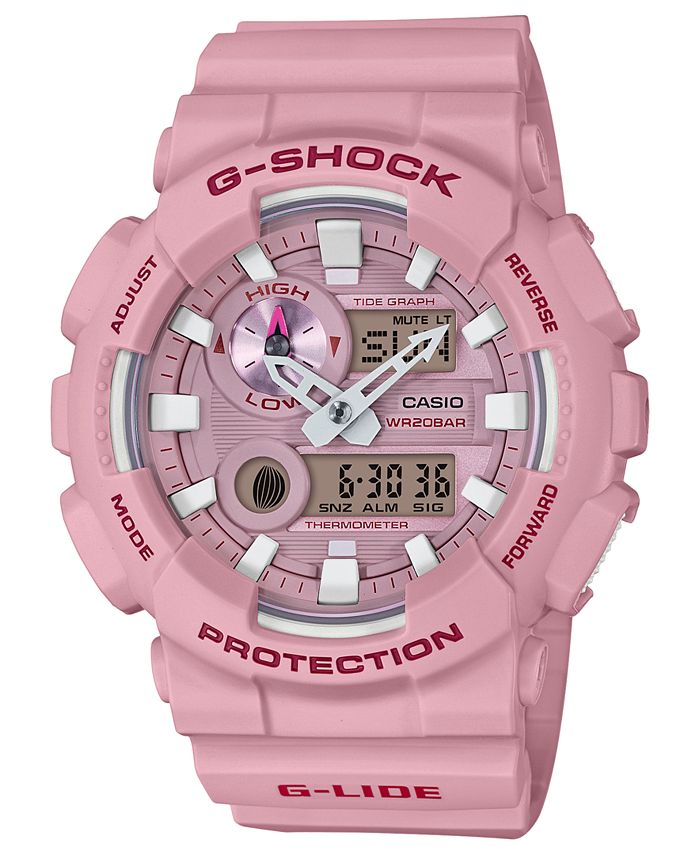 G-Shock Men's Analog-Digital Light Pink Resin Strap Watch 51.2mm - Macy's