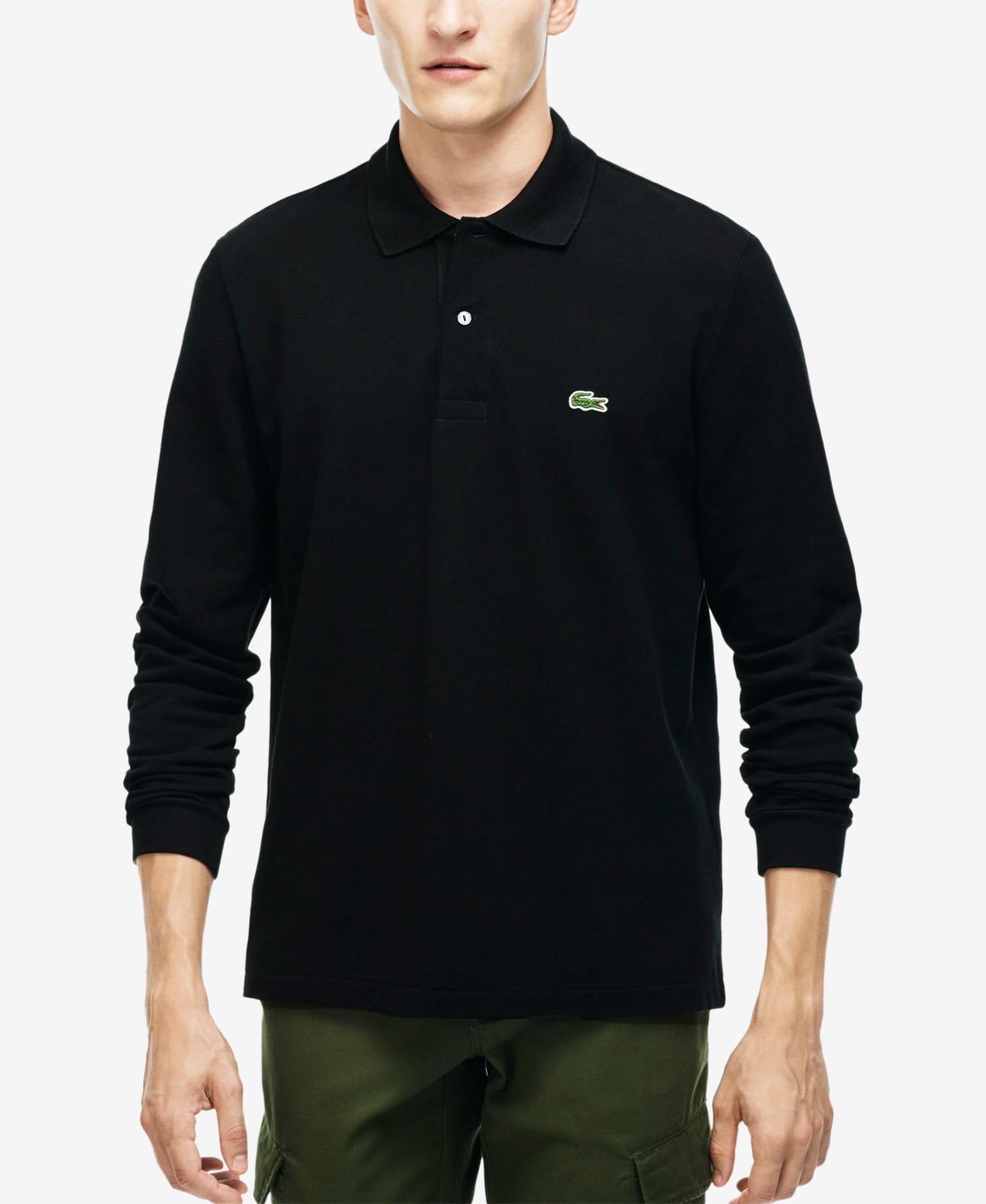 Men's Classic Fit Long-Sleeve Polo Shirt
