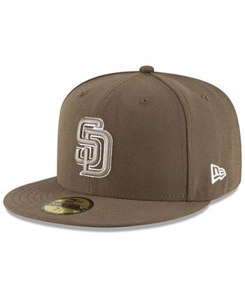 San Diego Padres New Era Optic 59FIFTY Fitted Hat - White/Brown