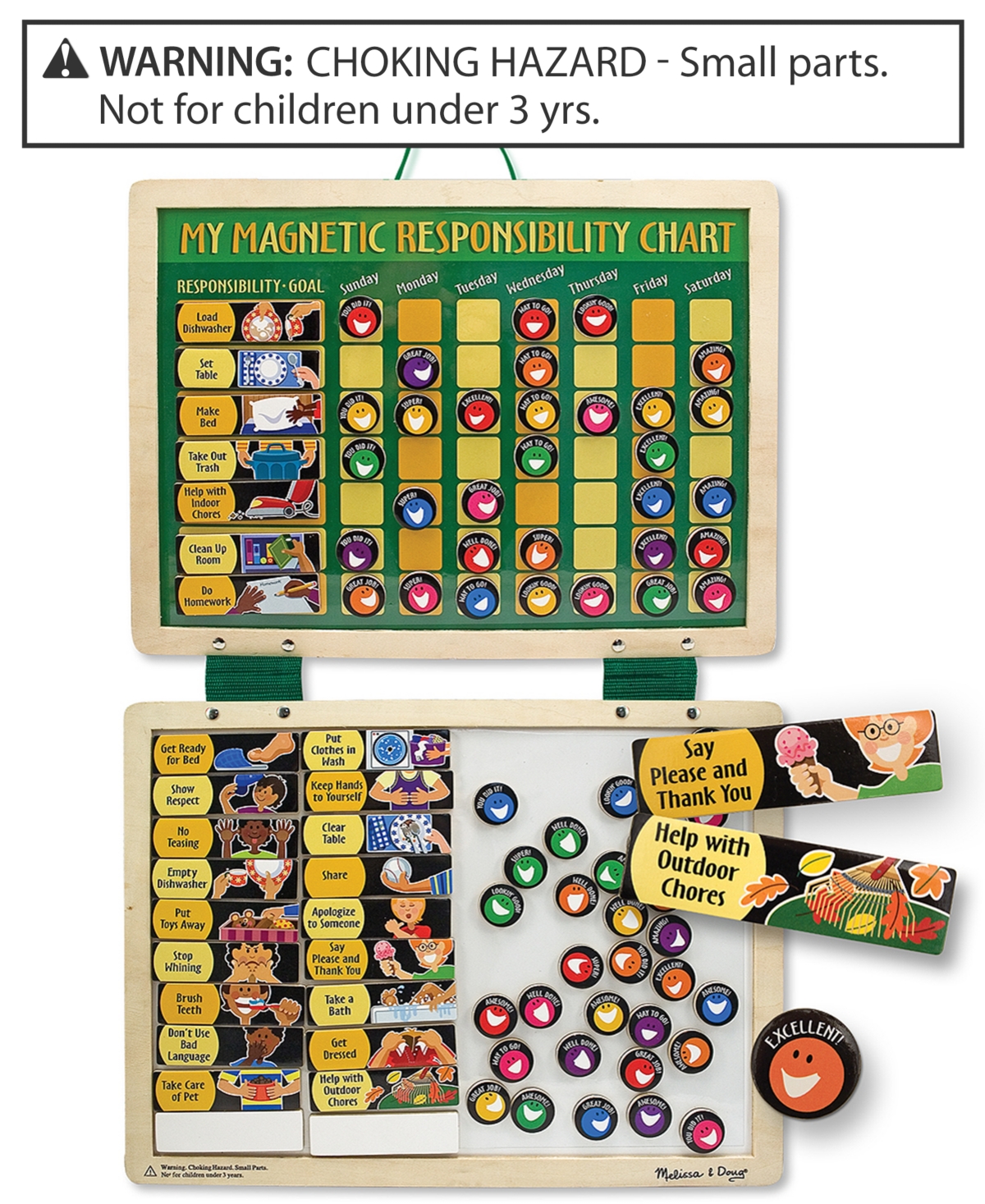 Melissa & Doug Kids Toys, Kids Responsibility Chart Set In Multi