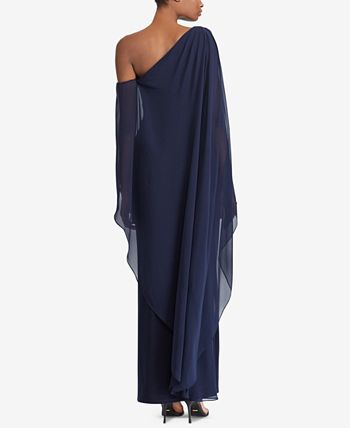 Lauren Ralph Lauren Georgette Cape Gown & Reviews - Dresses - Women - Macy's