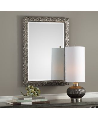Evelina Silver Leaves Mirror