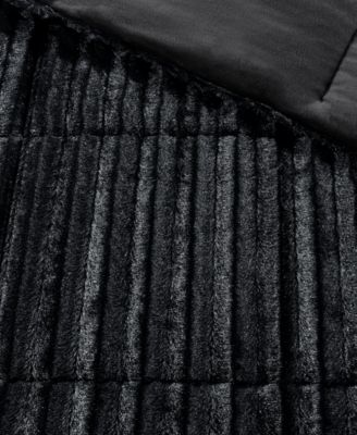 Duke Reversible Faux Fur 3-Pc. Comforter Set, Full/Queen