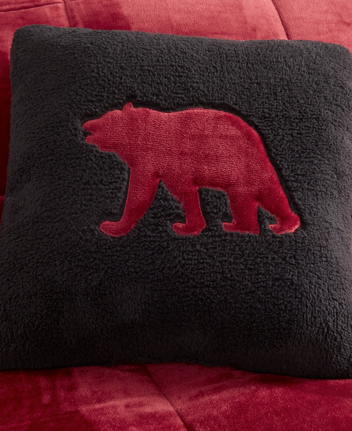 Macy's Alton 4-pc. Comforter Set, Full/queen In Red,black