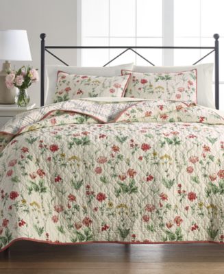 MARTHA on sale STEWART COLLECTION Eloise Floral Quilt, Full/Queen, Created For Macy's