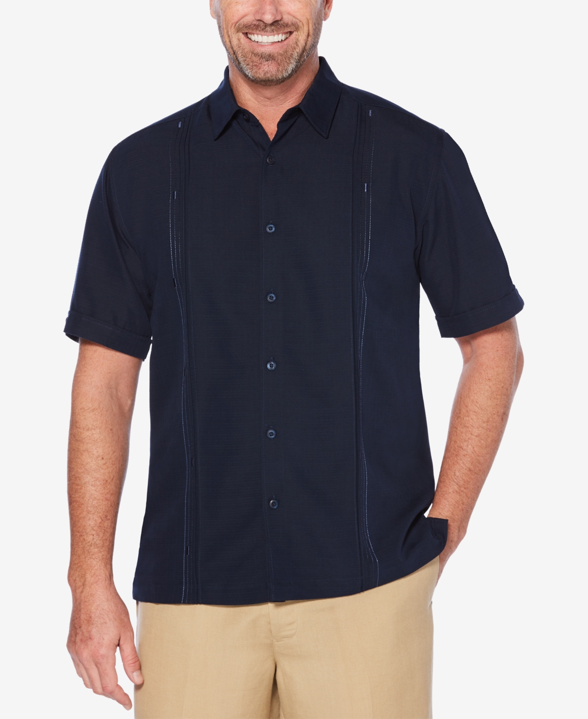 Cubavera Men's Double Tuck Short-Sleeve Shirt