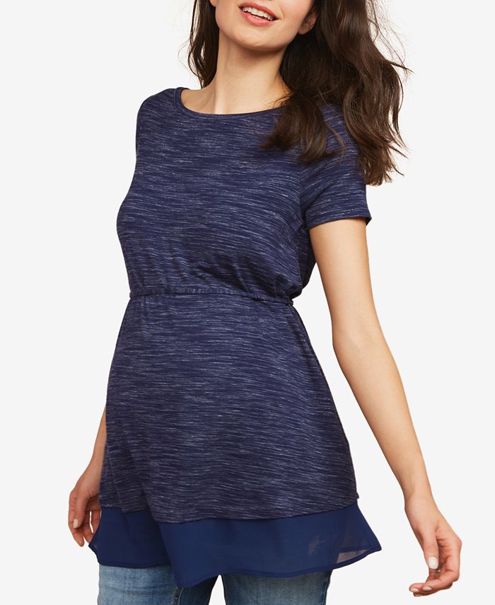 Motherhood Maternity BoatNeck Babydoll Top Macy's