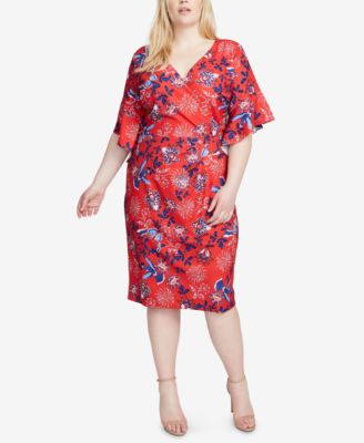 RACHEL Rachel Roy - Plus Size Printed Faux-Wrap Dress