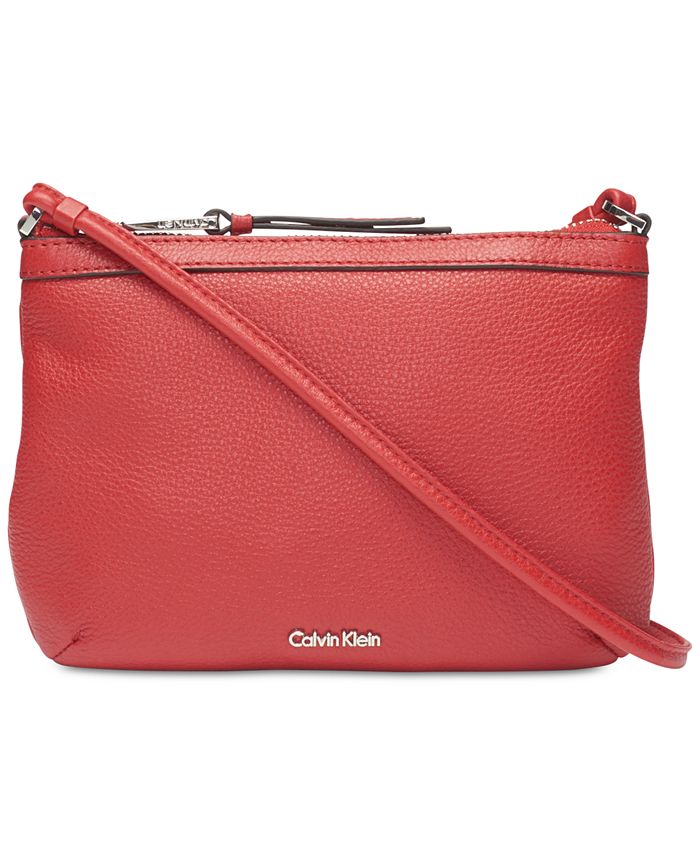 Glad radiator Specimen Calvin Klein Carrie Pebble Leather Crossbody & Reviews - Handbags &  Accessories - Macy's